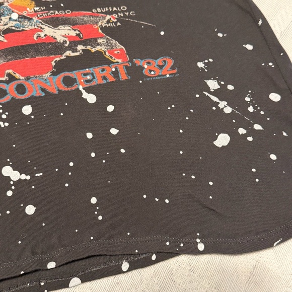 Chaser The Who Live In Concert 82 black graphic beach splatter t shirt S - Picture 3 of 6